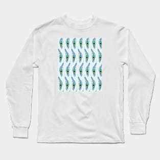 Peacock Feather Pattern Long Sleeve T-Shirt